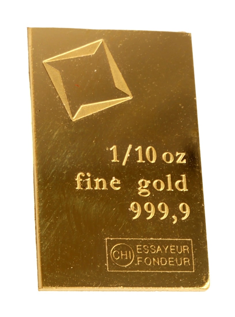 1/10 TROY OUNCE VALCAMBI SUISSE GOLD BAR (1 of 2)