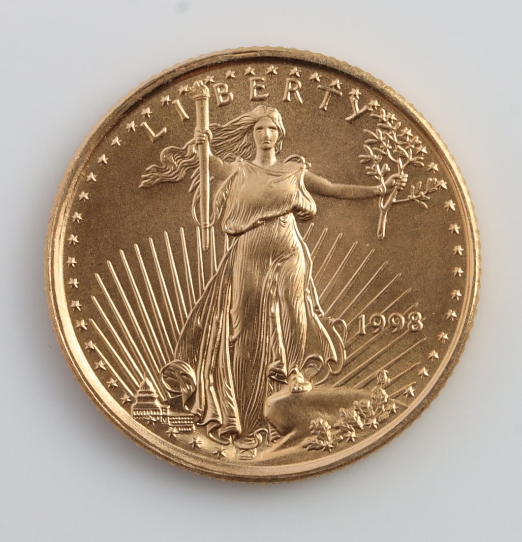 1998 1/10TH OUNCE .999 GOLD AMERICAN EAGLE (1 of 2)