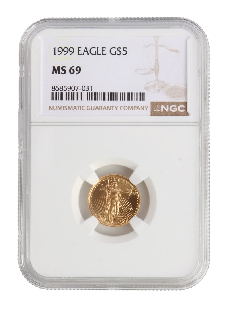 1999 NGC GRADED US 1/10 OZT GOLD EAGLE COIN (1 of 4)