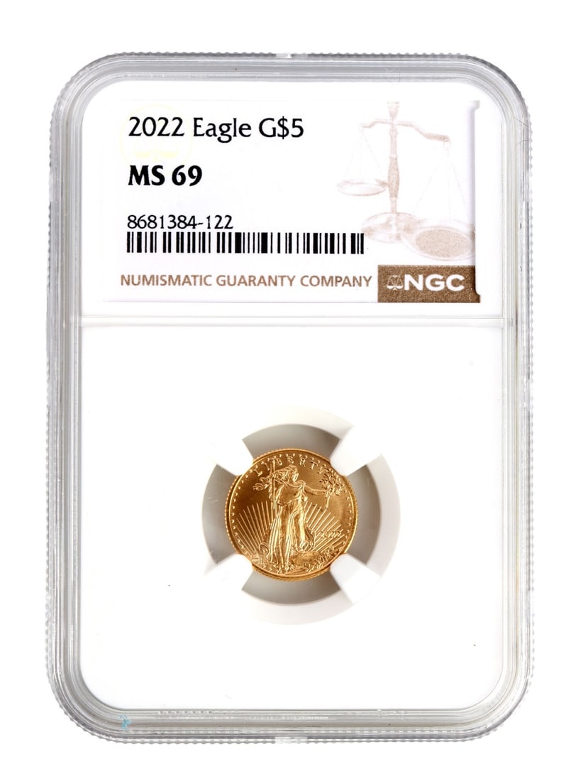 2022 NGC GRADED US 1/10 OZT GOLD EAGLE COIN (1 of 4)