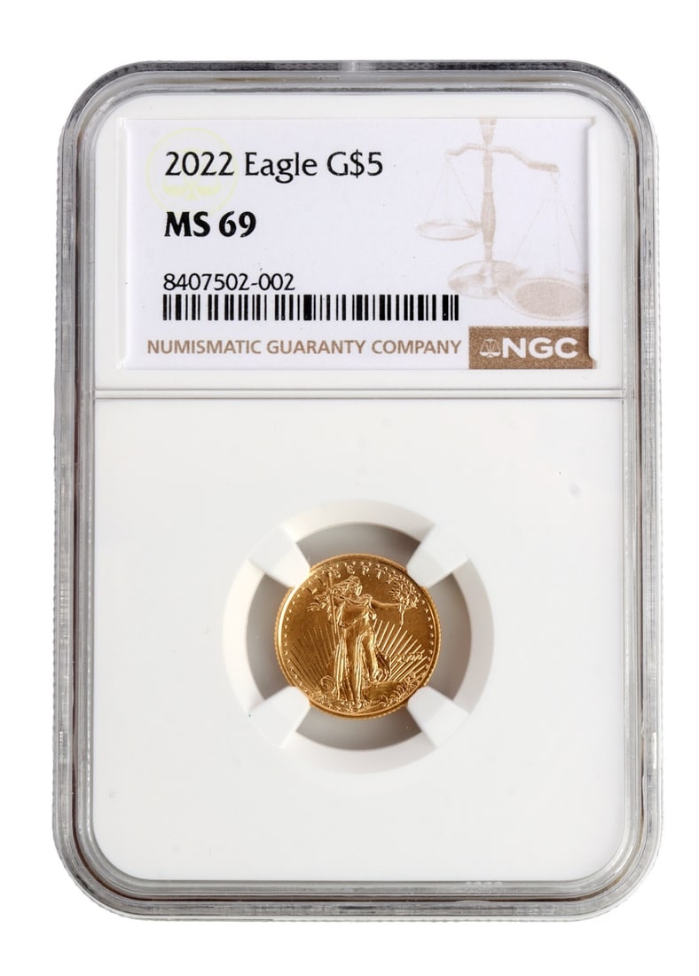 2022 NGC GRADED US 1/10 OZT GOLD EAGLE COIN (1 of 4)