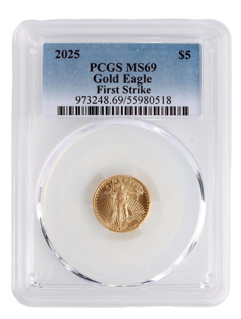 2025 PCGS GRADED US 1/10 OZT GOLD EAGLE COIN (1 of 4)