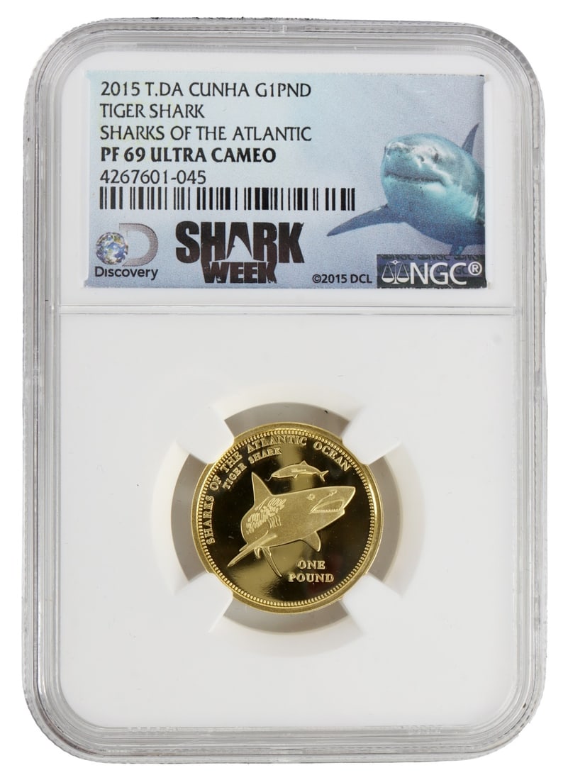 8 GRAM .917 GOLD TIGER SHARK PROOF PF 69 (1 of 6)