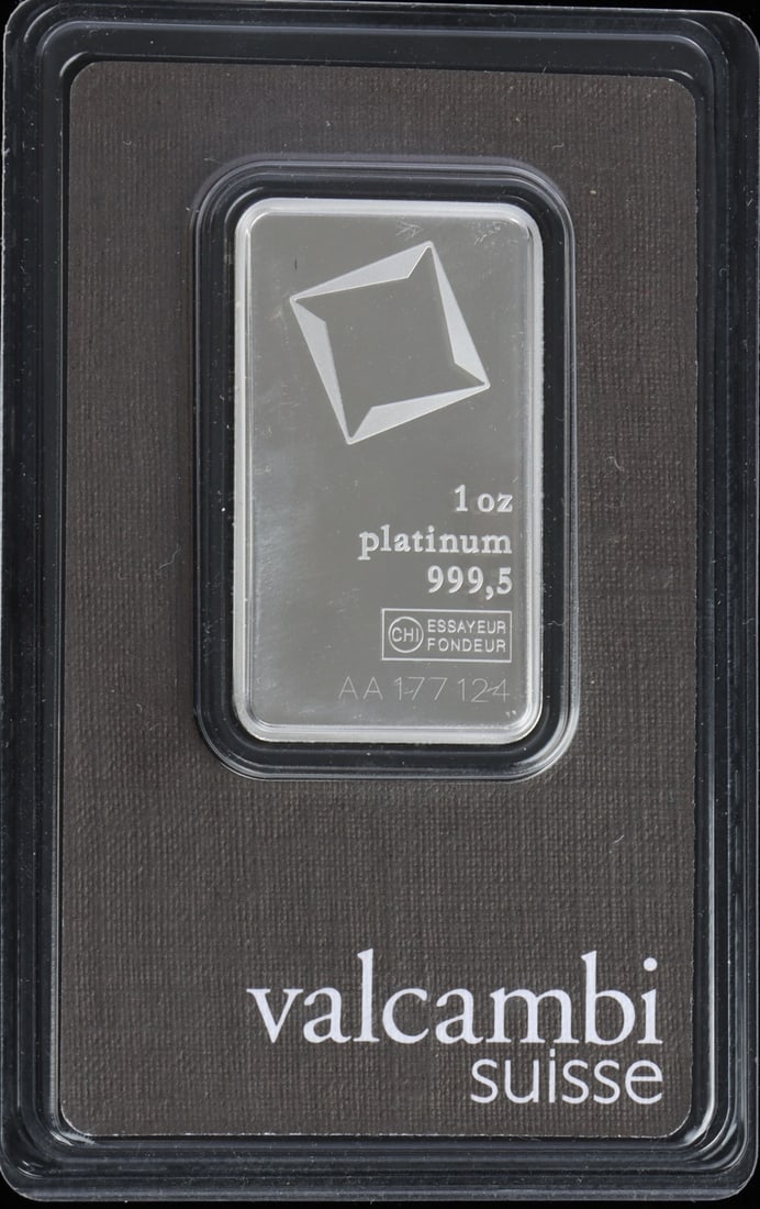 ONE TROY OUNCE PLATINUM VALCAMBI SUISSE BULLION (1 of 4)