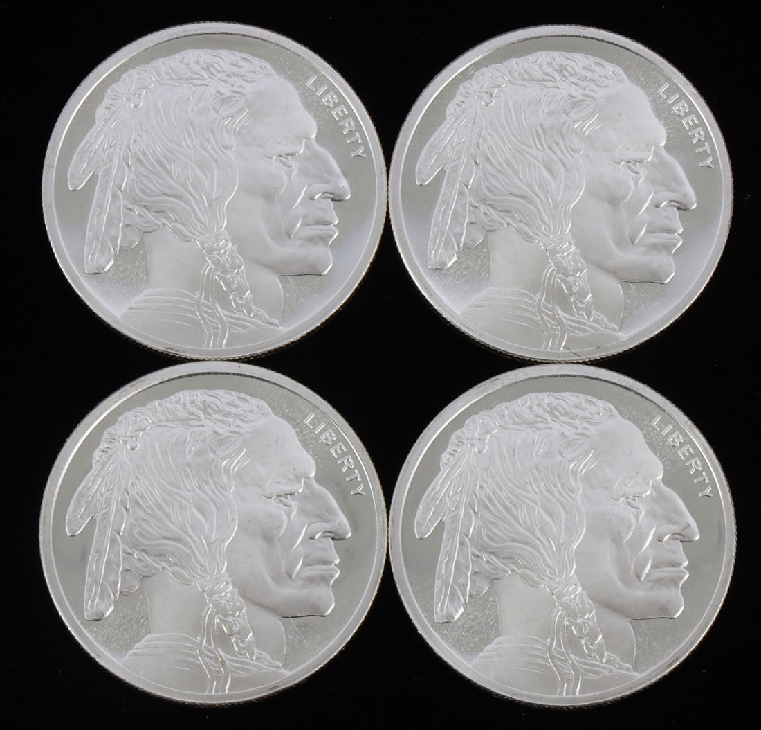 4 HALF TROY OUNCE .999 SILVER INDIAN HEAD ROUNDS (1 of 2)