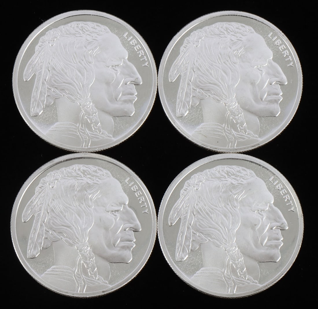 4 HALF TROY OUNCE .999 SILVER INDIAN HEAD ROUNDS (1 of 2)