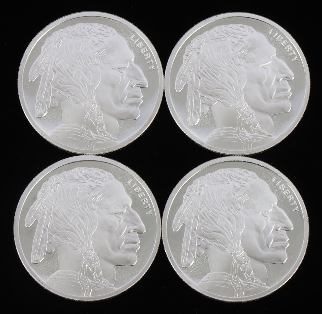4 HALF TROY OUNCE .999 SILVER INDIAN HEAD ROUNDS (1 of 2)