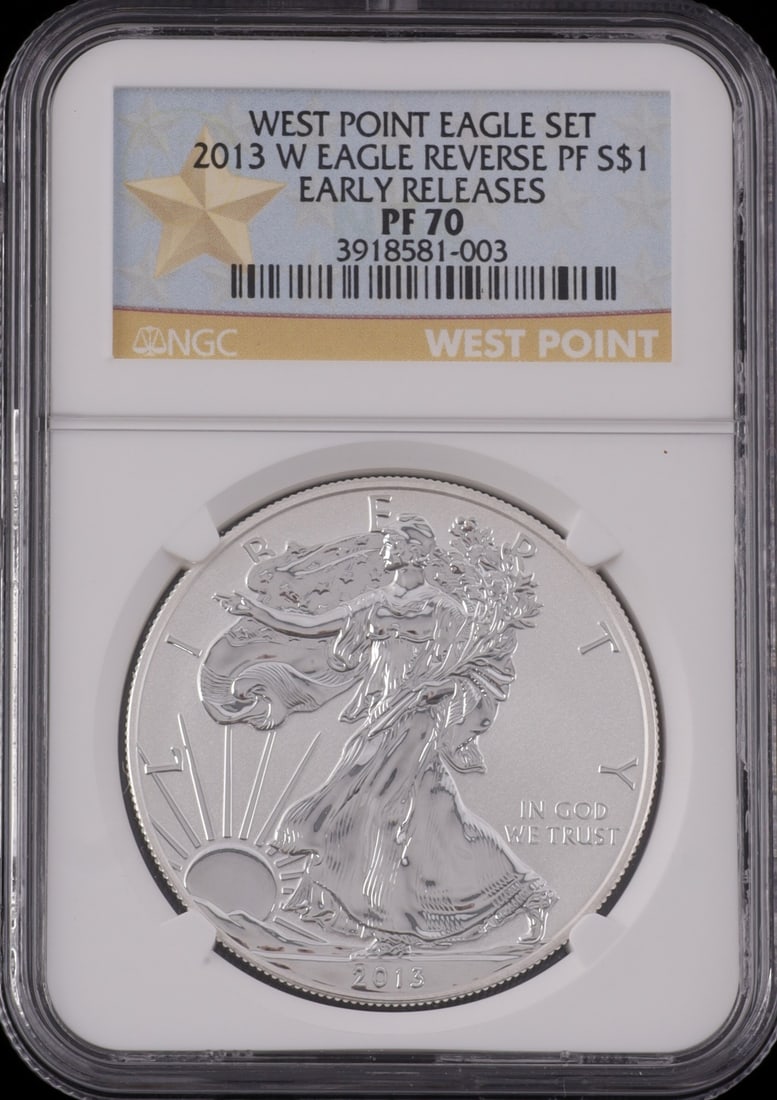 .999 1 OZT SILVER EAGLE PF70 WEST POINT REVERSE PF (1 of 4)