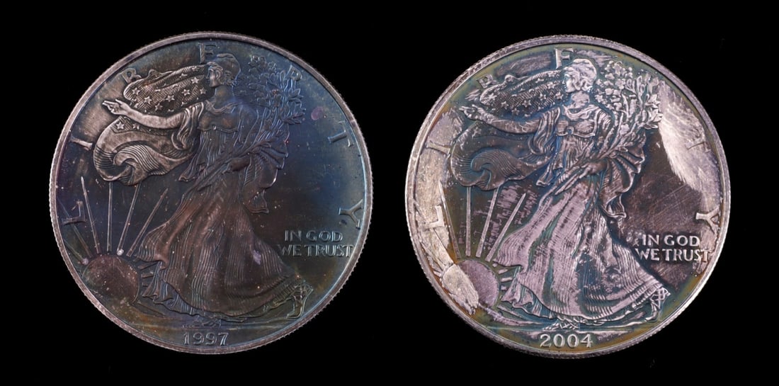 1 OZT .999 FINE SILVER EAGLE 1997 BU (1 of 2)