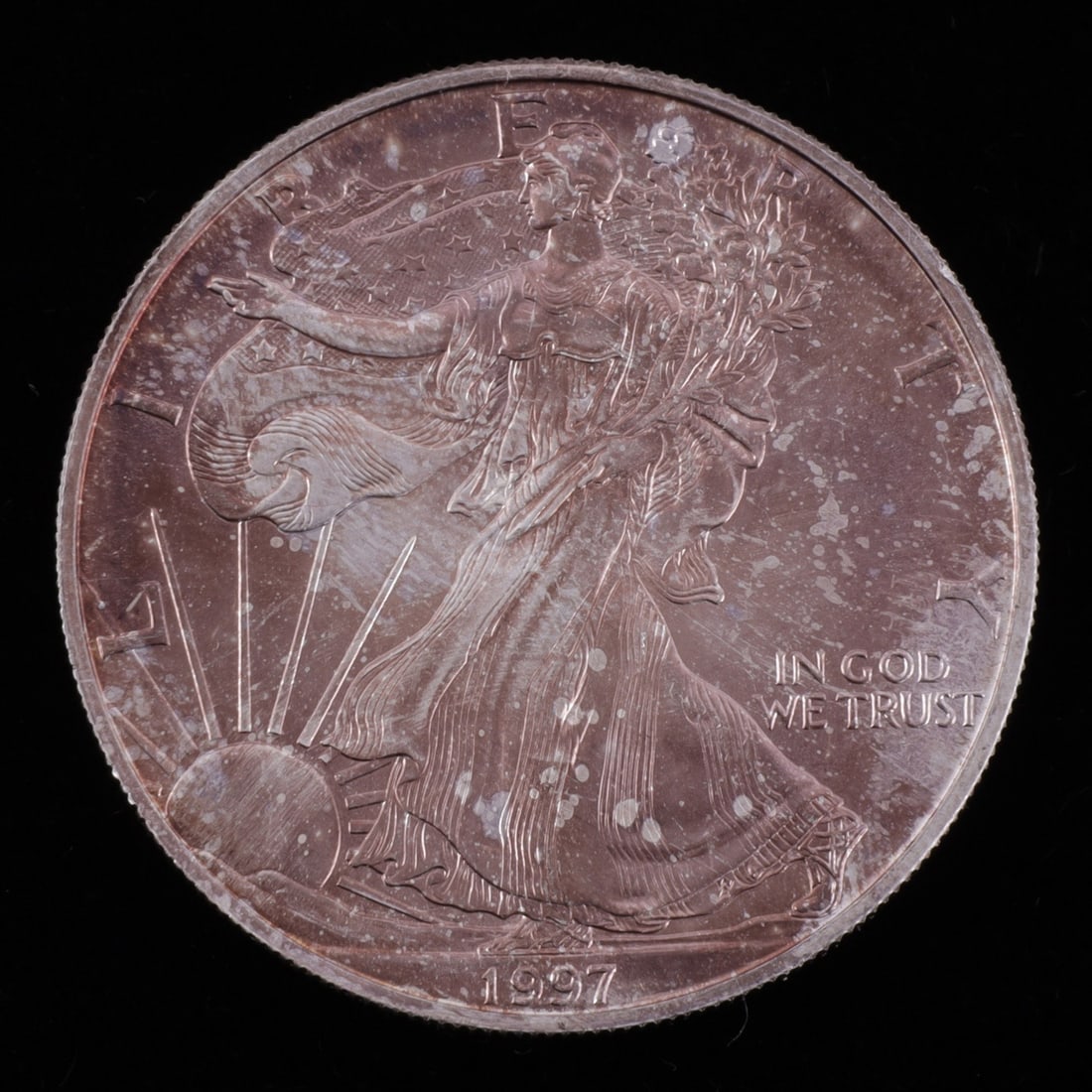 1 OZT .999 FINE SILVER EAGLE 1997 BU (1 of 2)