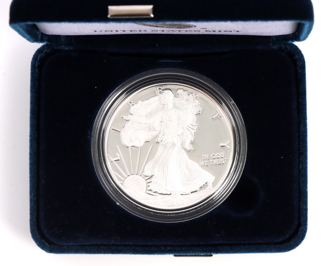 1 OZT .999 FINE SILVER EAGLE 2018 BU (1 of 6)