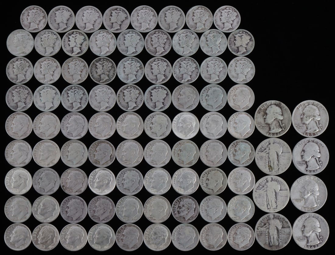 $10 FACE VALUE US CONSTITUTIONAL SILVER PRE-1964 (1 of 8)