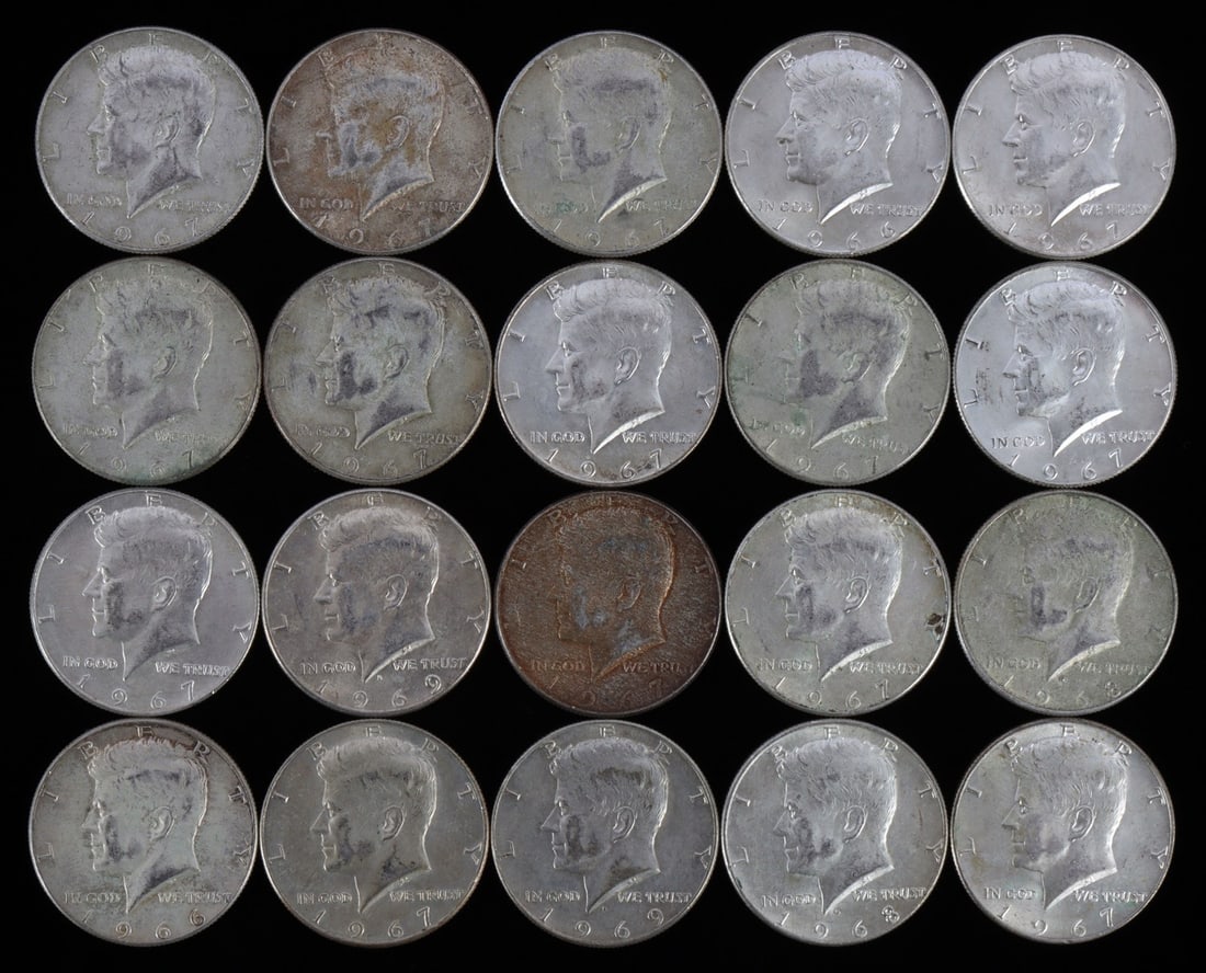 $10 FACE US SILVER 40% KENNEDY HALF DOLLARS (1 of 2)