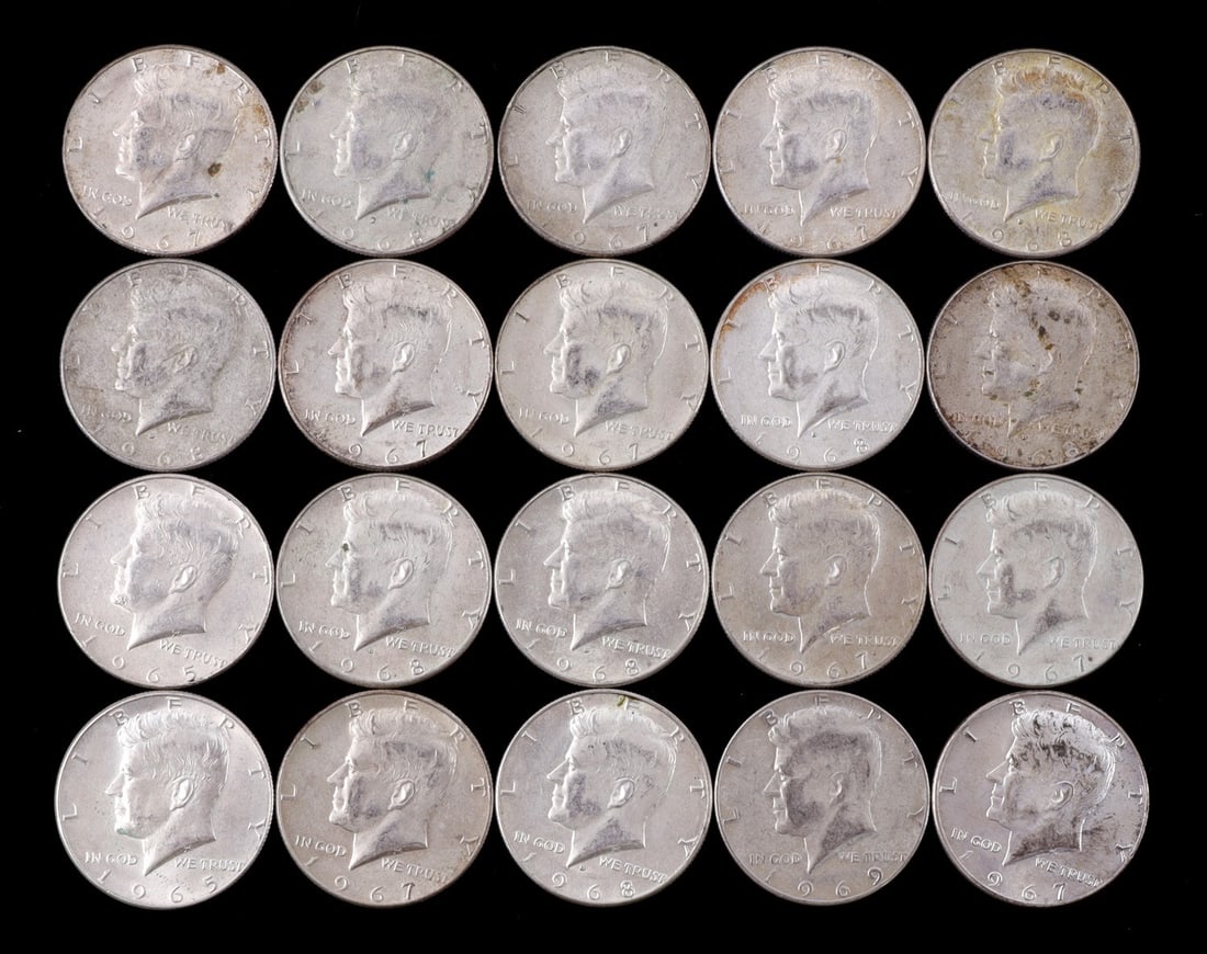 $10 FACE US SILVER 40% KENNEDY HALF DOLLARS (1 of 3)