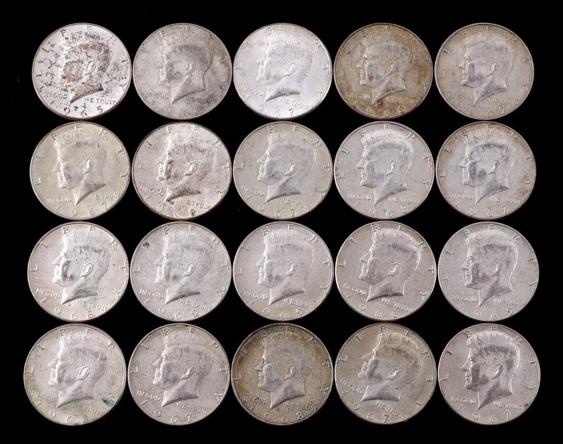 $10 FACE US SILVER 40% KENNEDY HALF DOLLARS (1 of 2)