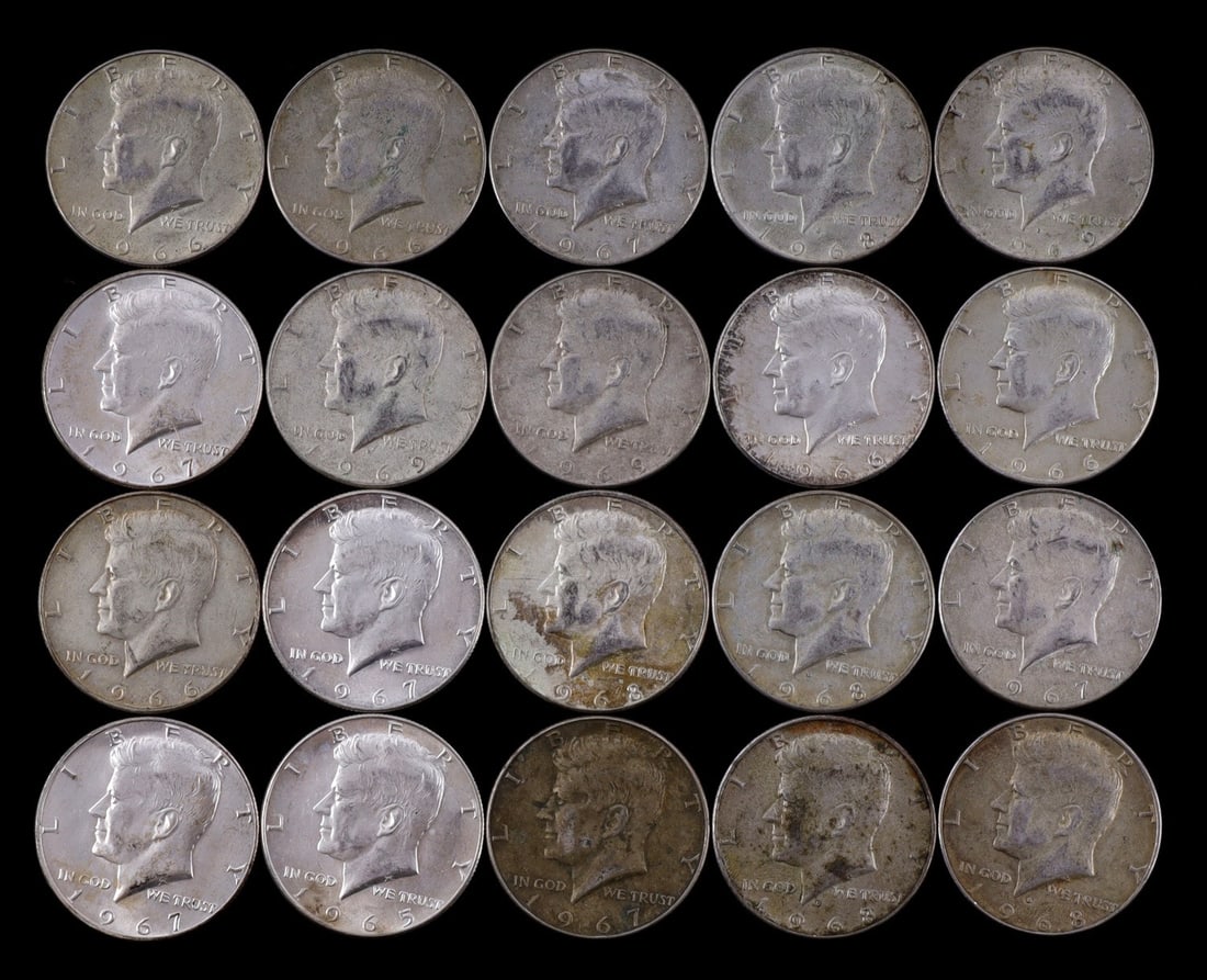 $10 FACE US SILVER 40% KENNEDY HALF DOLLARS (1 of 2)