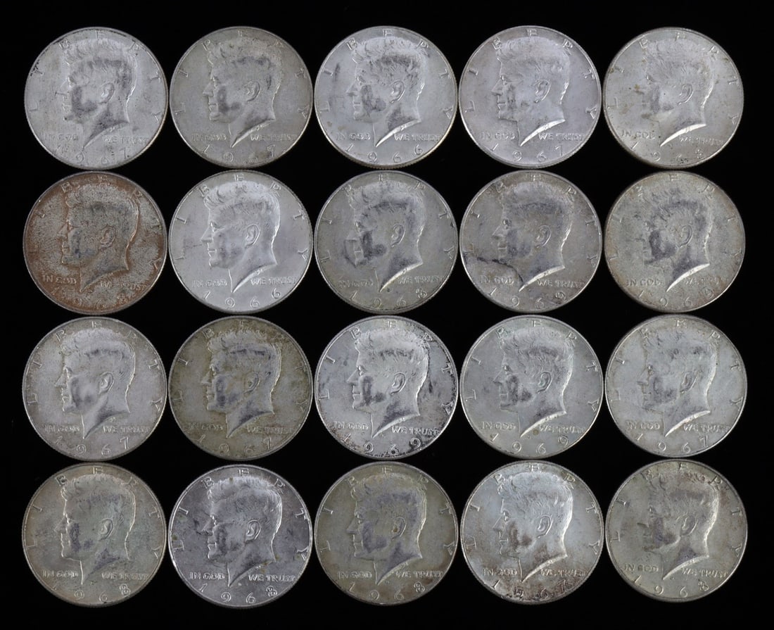 $10 FACE US SILVER 40% KENNEDY HALF DOLLARS (1 of 2)