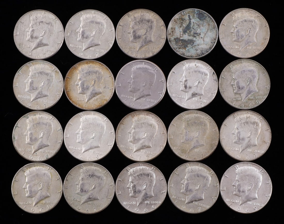 $10 FACE US SILVER 40% KENNEDY HALF DOLLARS (1 of 2)