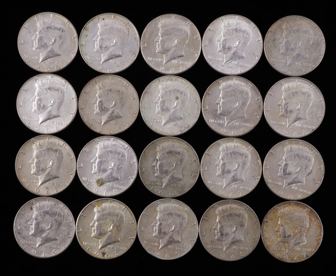 $10 FACE US SILVER 40% KENNEDY HALF DOLLARS (1 of 2)