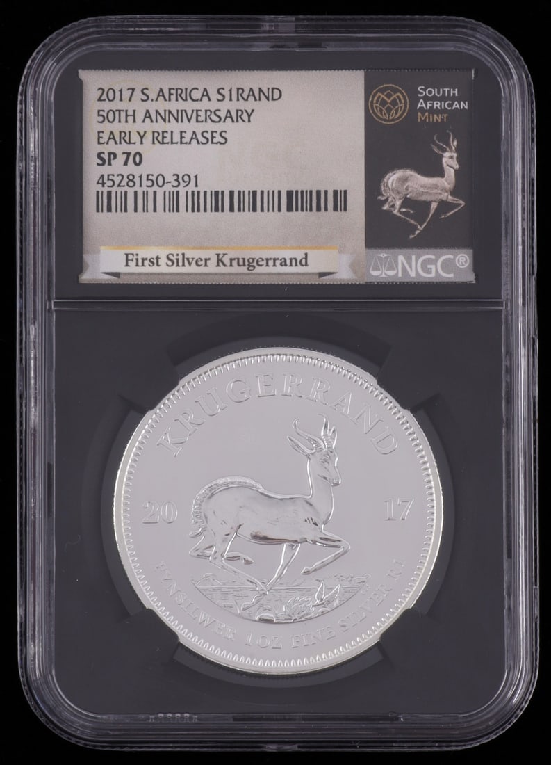1 OZT .999 SILVER KRUGERRAND NGC SP 70 (1 of 4)