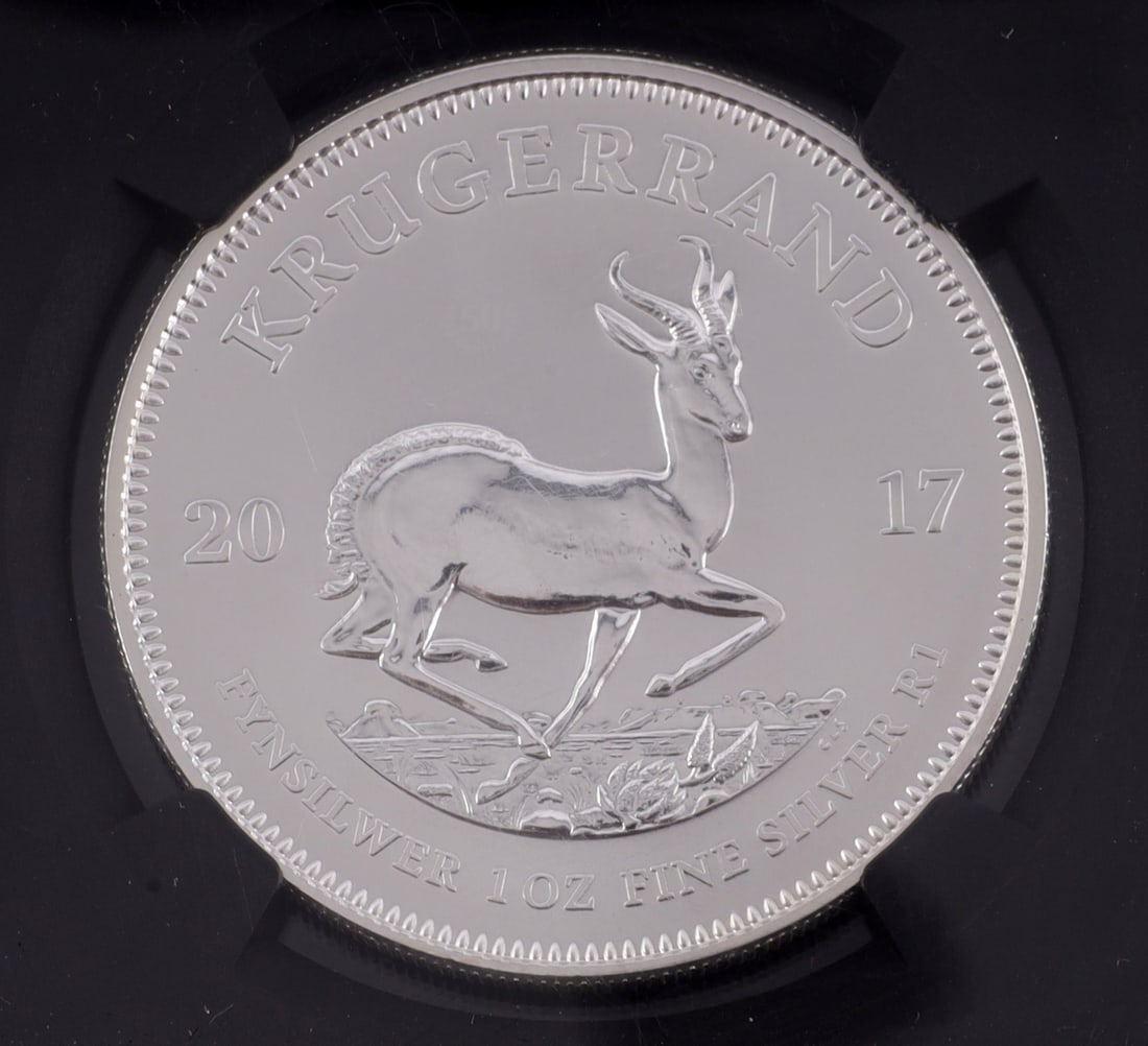 1 OZT .999 SILVER KRUGERRAND NGC SP 70 (1 of 2)