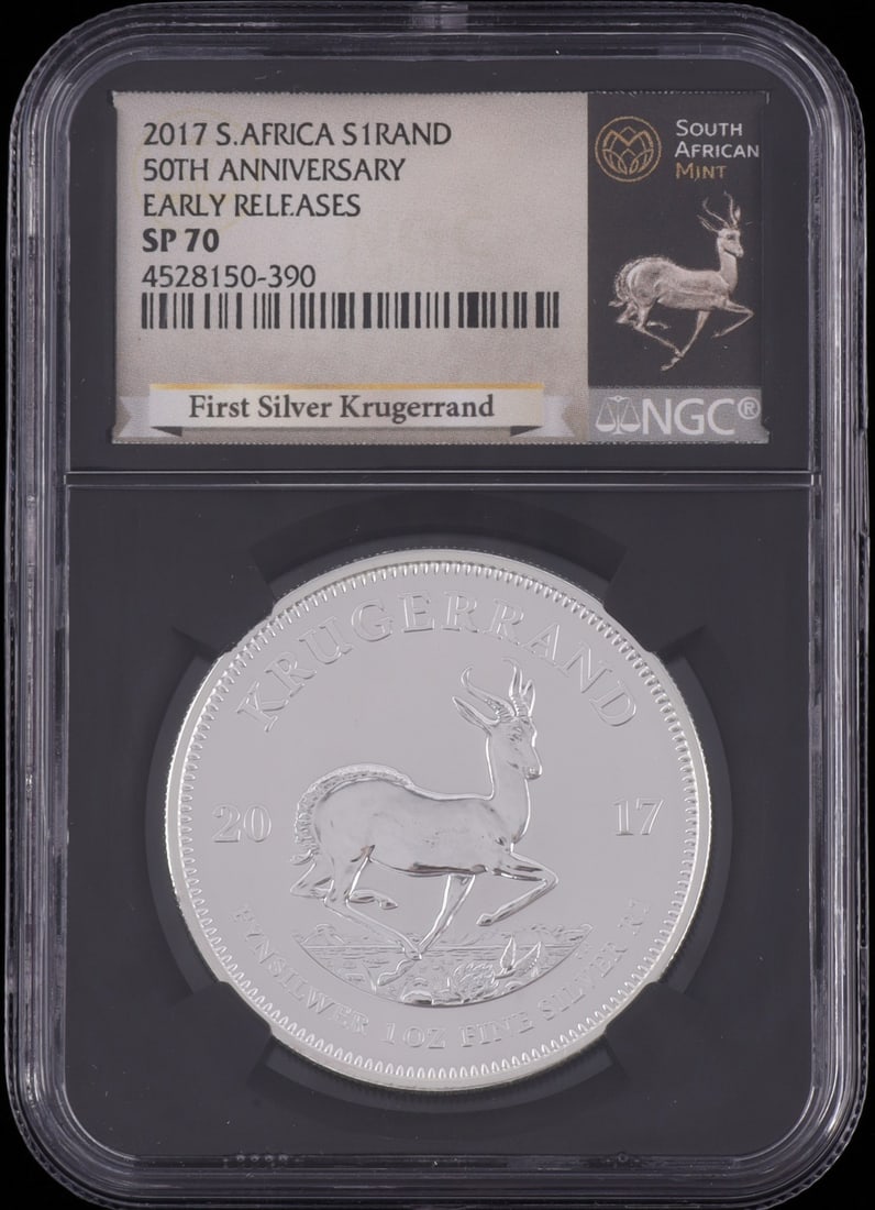 1 OZT .999 SILVER KRUGERRAND NGC SP 70 (1 of 4)