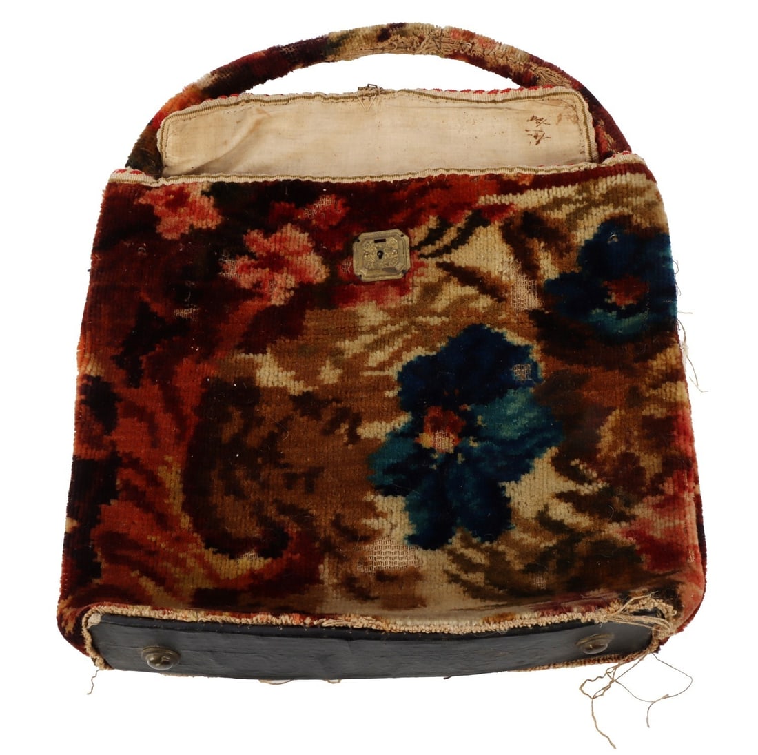 HANDBAG MADE FROM UPCYCLED 19TH CENTURY TAPESTRY (1 of 9)