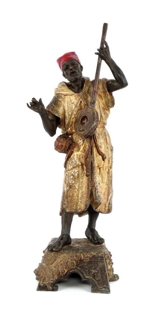 BEDOUIN MUSICIAN BRONZE FRANZ BERGMANN (1 of 10)
