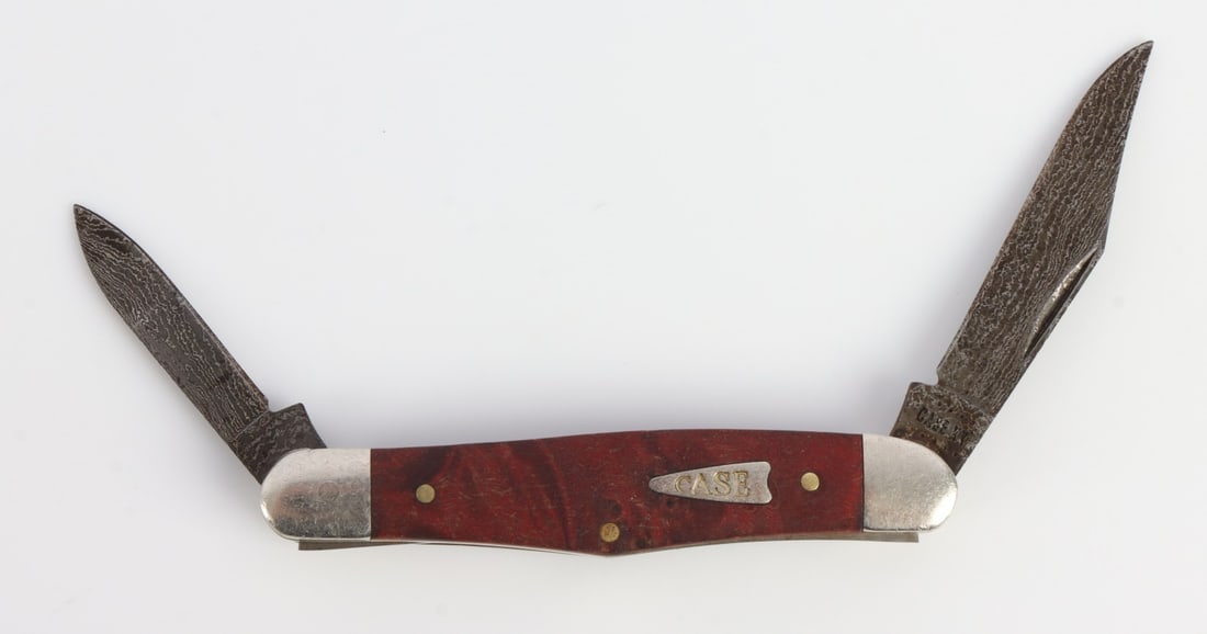 CASE XX DAMASCUS MAPLE BURL HALF WHITTLER 7208 DAM (1 of 7)