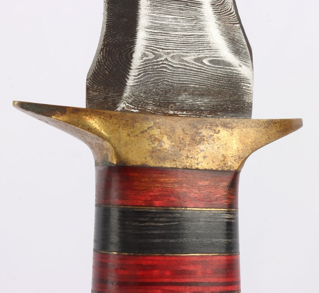 DAMASCUS PATTERN FIGHTING DAGGER - 6