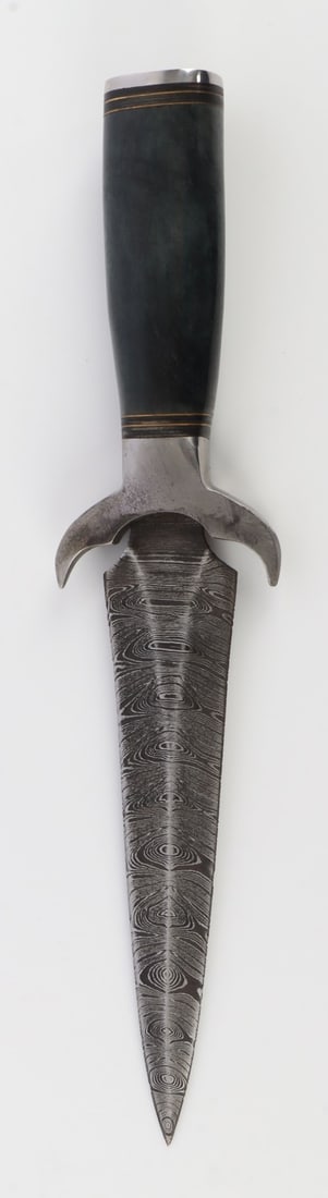 DAMASCUS PATTERN FIGHTING DAGGER - 3
