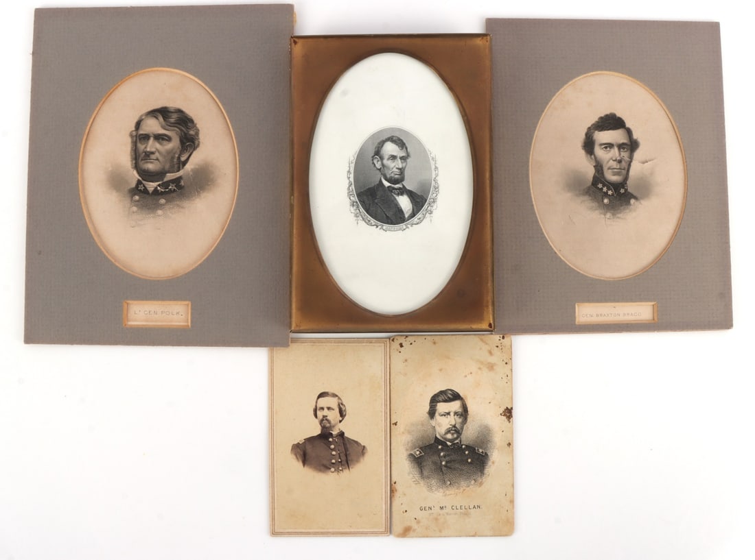 US CIVIL WAR LITHOGRAPHS & PHOTOS LINCOLN BRAGG (1 of 8)