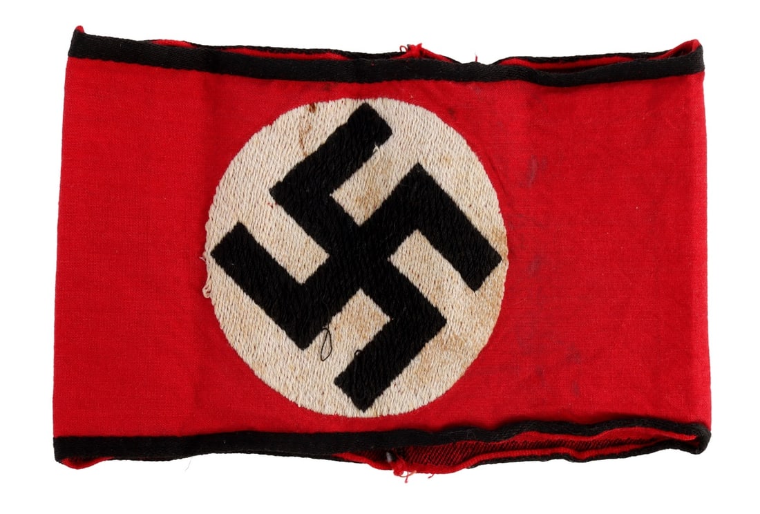 WWII GERMAN THIRD REICH ALLGEMEINE-SS ARMBAND: An armband for the Allgemeine-SS. Non-fluorescing. This is a modern historic interpreter's piece.