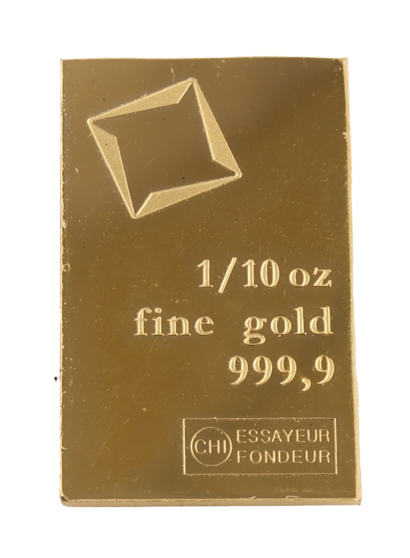 1/10 TROY OUNCE VALCAMBI SUISSE GOLD BAR (1 of 2)