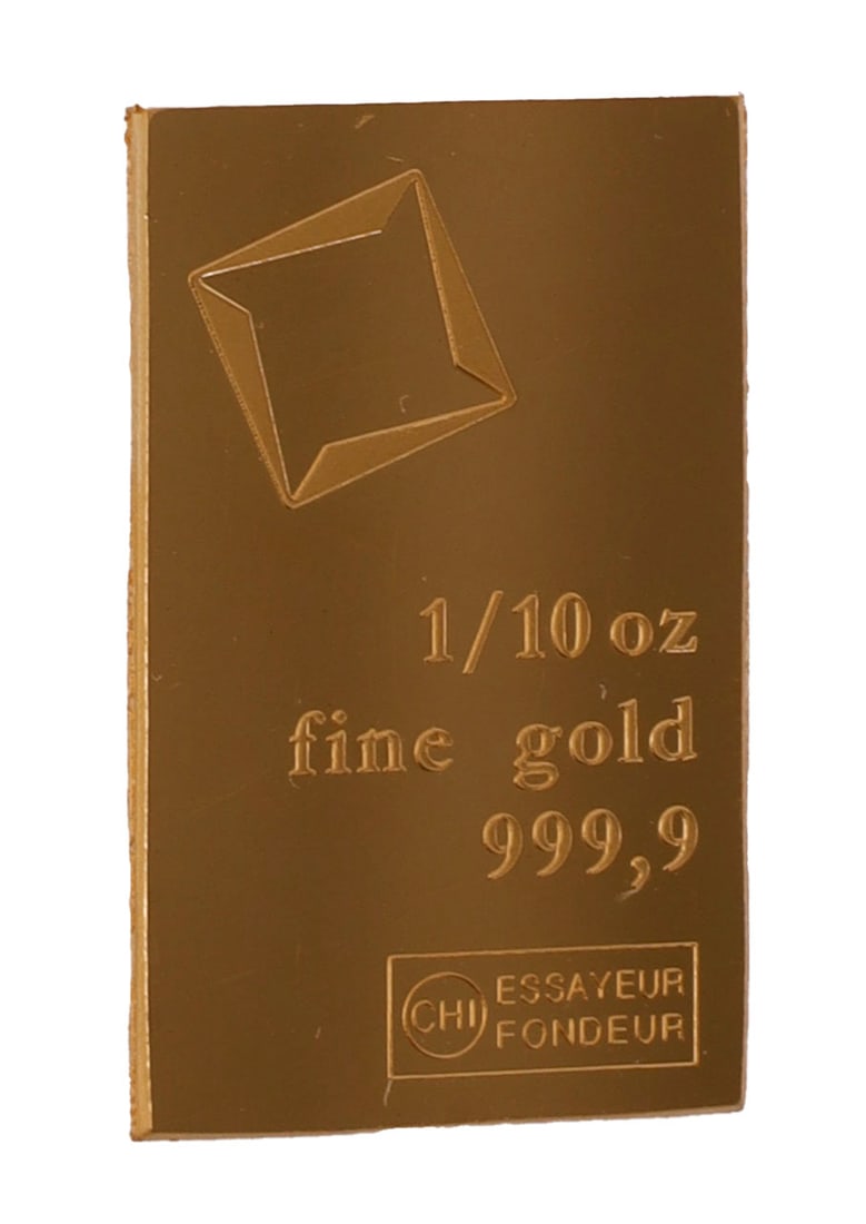 1/10 TROY OUNCE VALCAMBI SUISSE GOLD BAR: Guaranteed. This lot reserved at melt. || Payment & shipping: Accounts without purchase history must pay via Zelle, money order, cashier's check or wire transfer. Items will ship within 10 business da