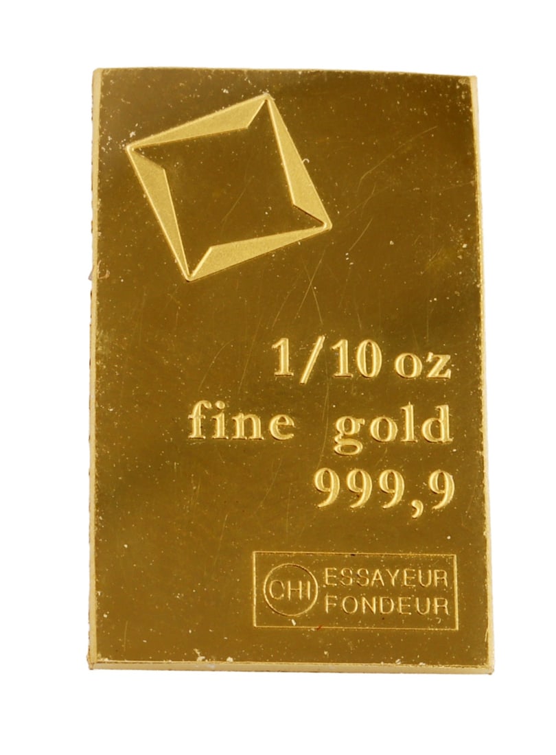 1/10 TROY OUNCE VALCAMBI SUISSE GOLD BAR (1 of 2)