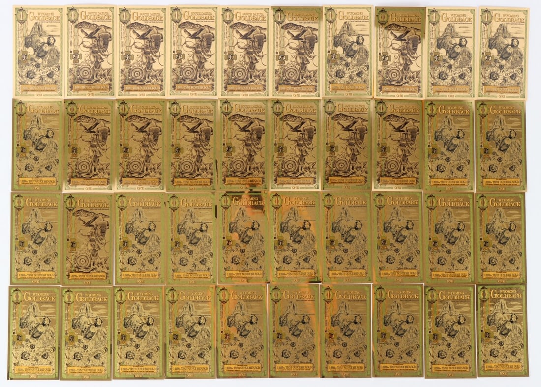 FORTY 1/1000 OZT S DAKOTA $1 GOLDBACK CURRENCY (1 of 6)