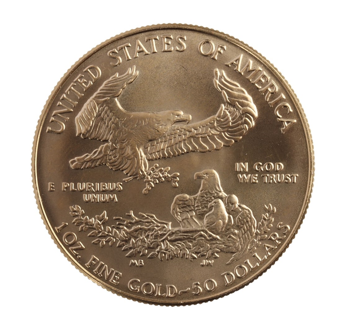 1987 ONE OUNCE GOLD AMERICAN EAGLE: Brilliant uncirculated. This lot reserved at melt. || Payment & shipping: Accounts without purchase history must pay via Zelle, money order, cashier's check or wire transfer. Items will ship within 10