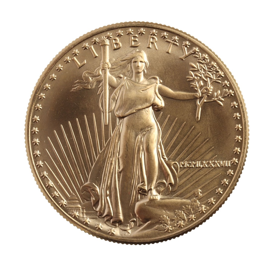 1987 ONE OUNCE GOLD AMERICAN EAGLE (1 of 2)