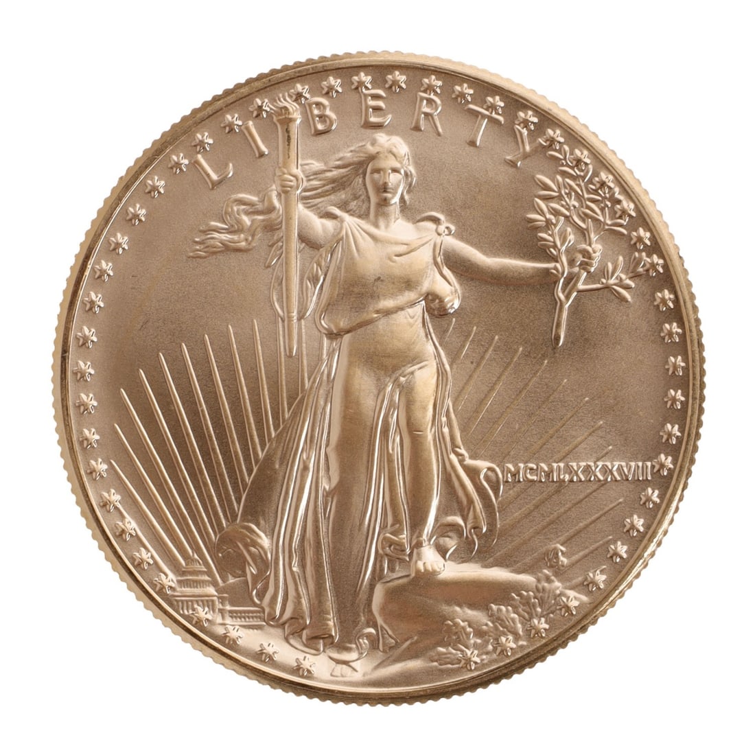 1987 ONE OUNCE GOLD AMERICAN EAGLE (1 of 2)