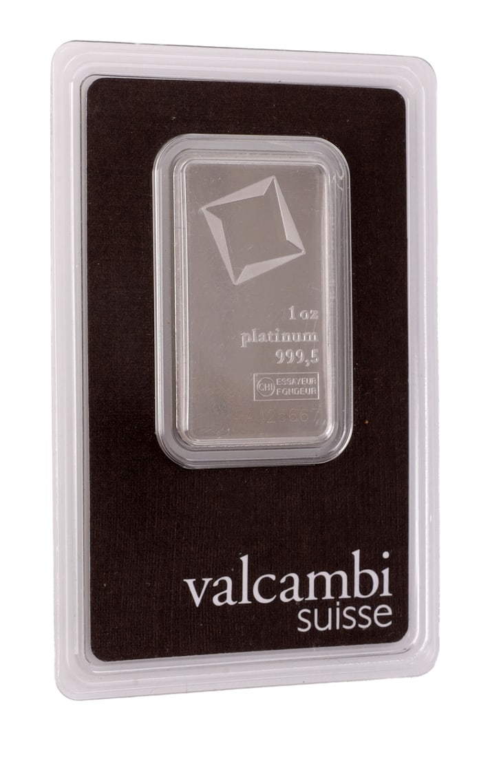 ONE TROY OUNCE PLATINUM VALCAMBI SUISSE BULLION (1 of 4)