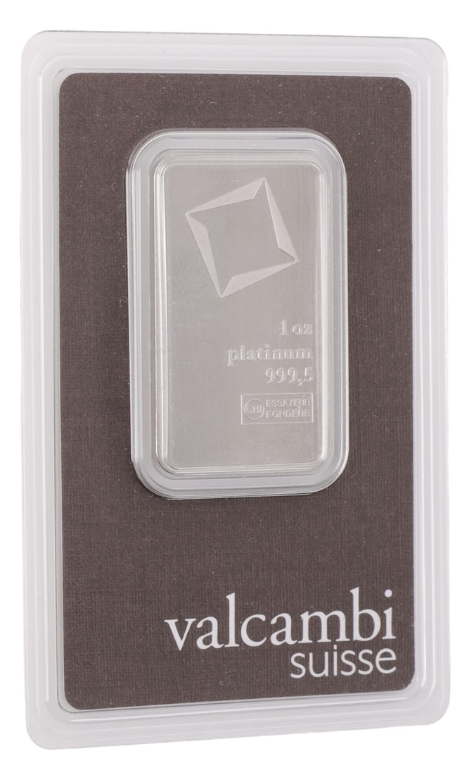 ONE TROY OUNCE PLATINUM VALCAMBI SUISSE BULLION (1 of 4)