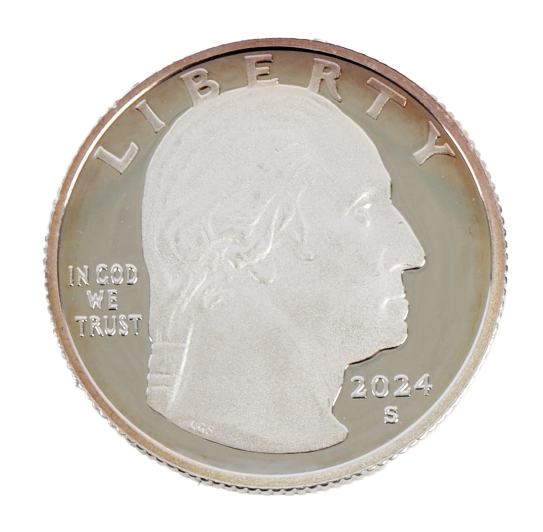 US PROOF 2024 .999 SILVER CELIA CRUZ QUARTER: .999 fine silver. This lot reserved at melt. || Payment & shipping: Accounts without purchase history must pay via Zelle, money order, cashier's check or wire transfer. Items will ship within 10 busin