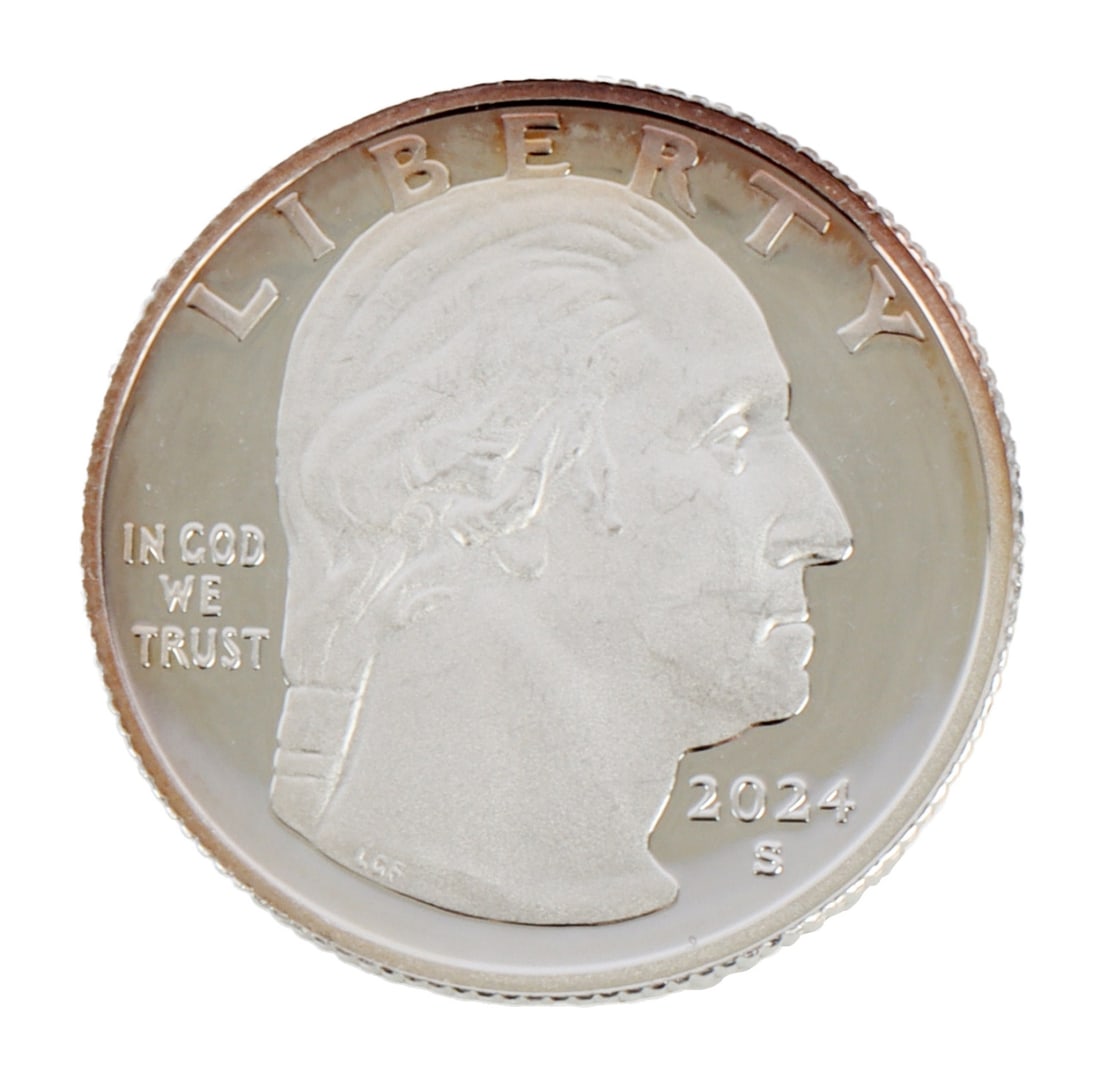 US PROOF 2024 .999 SILVER CELIA CRUZ QUARTER: .999 fine silver. This lot reserved at melt. || Payment & shipping: Accounts without purchase history must pay via Zelle, money order, cashier's check or wire transfer. Items will ship within 10 busin