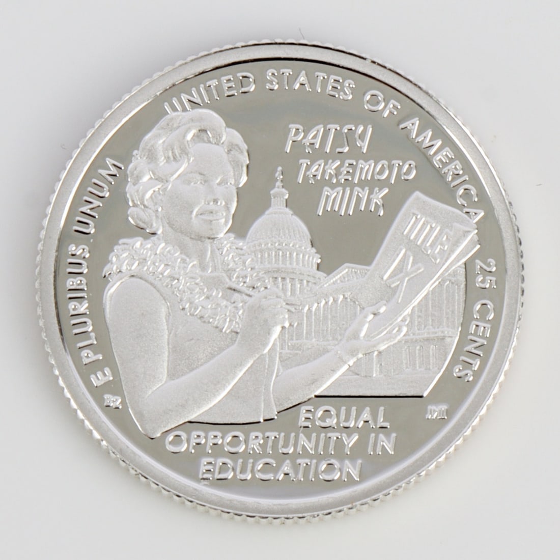 US PROOF 2024 .999 SILVER PATSY TAKEMOTO QUARTER - 2