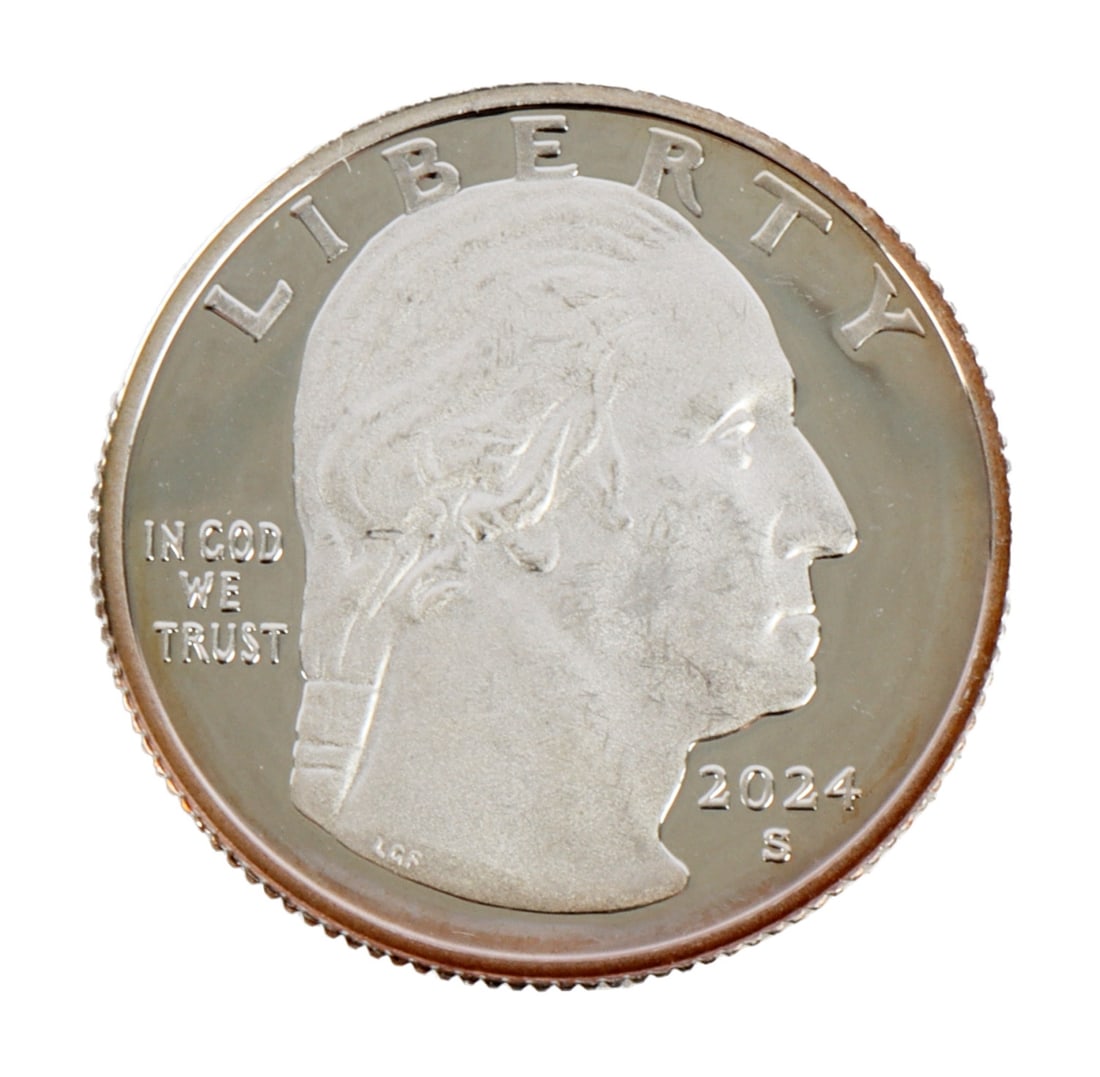 US PROOF 2024 .999 SILVER PATSY TAKEMOTO QUARTER: .999 fine silver. This lot reserved at melt. || Payment & shipping: Accounts without purchase history must pay via Zelle, money order, cashier's check or wire transfer. Items will ship within 10 busin