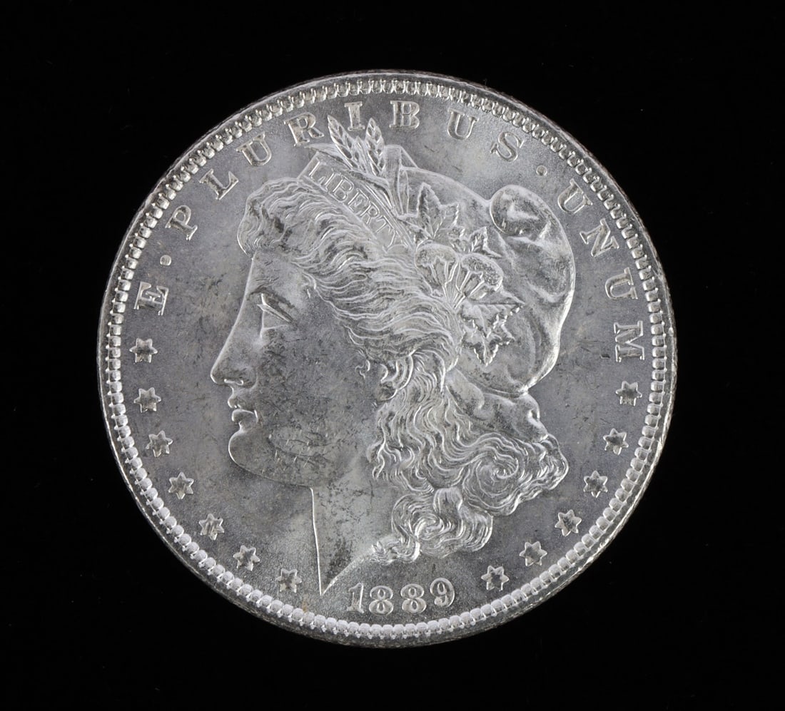 MINT STATE 1889 SILVER MORGAN DOLLAR BU (1 of 3)