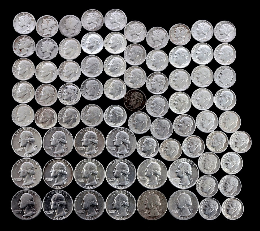 $10 FACE US SILVER CONSTITUTIONAL 90% COINS (1 of 5)