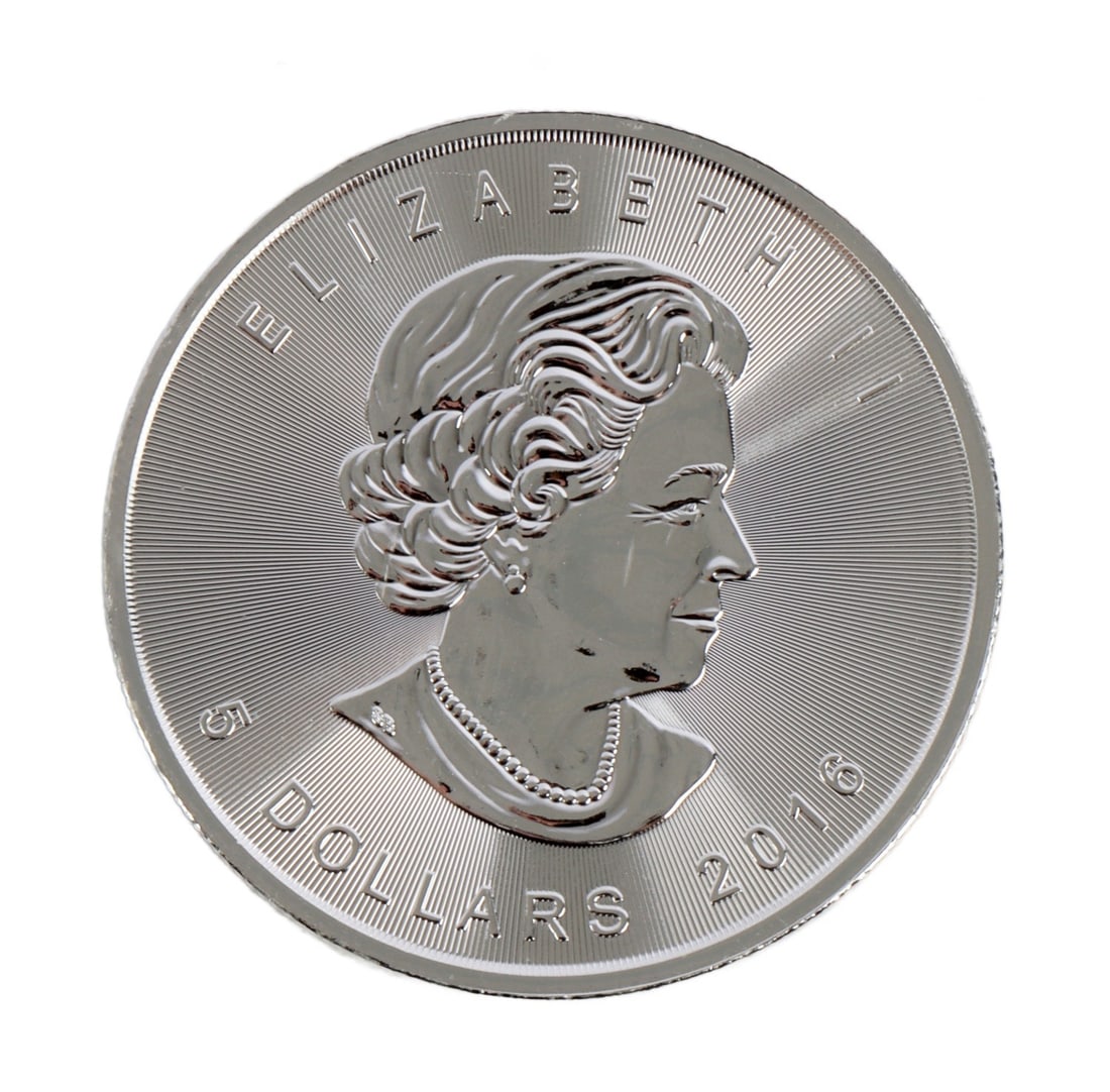 ONE CANADA SILVER MAPLE LEAF COIN 1 OZT .9999 FINE (1 of 2)