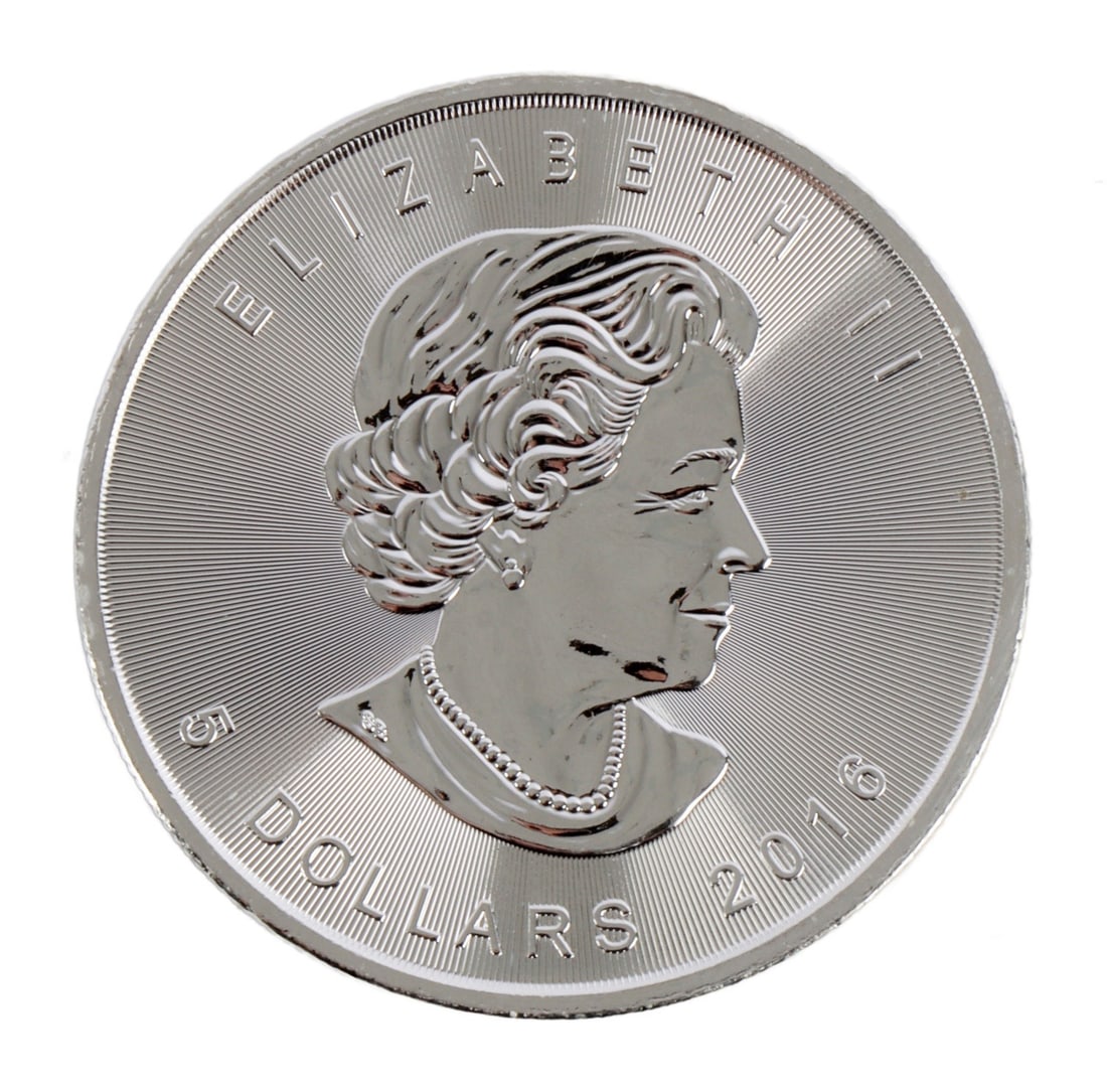 ONE CANADA SILVER MAPLE LEAF COIN 1 OZT .9999 FINE (1 of 2)